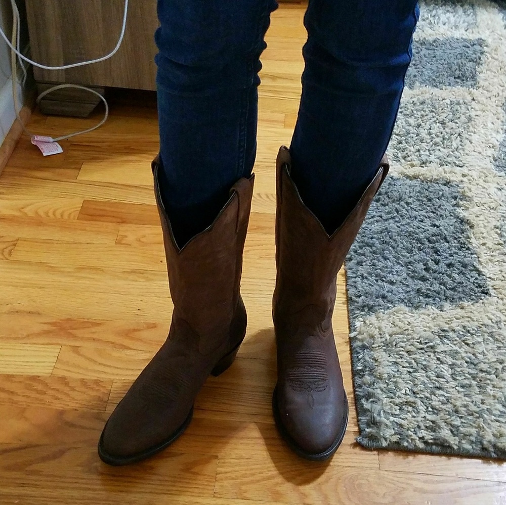Sedona West Leather Cowgirl Boots